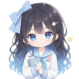 抱着小本子的柚柚Q版形象
